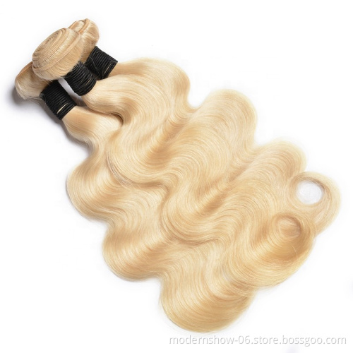 Virgin cuticle aligned deep curly blond 613 human hair extension